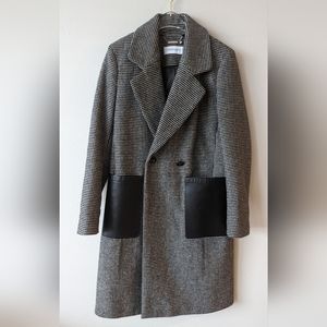 Calvin Klein Women's Notch Collar Double Breast Patch Pocket Jacket